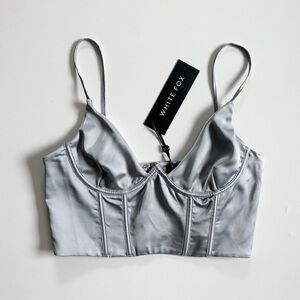 White fox bustier